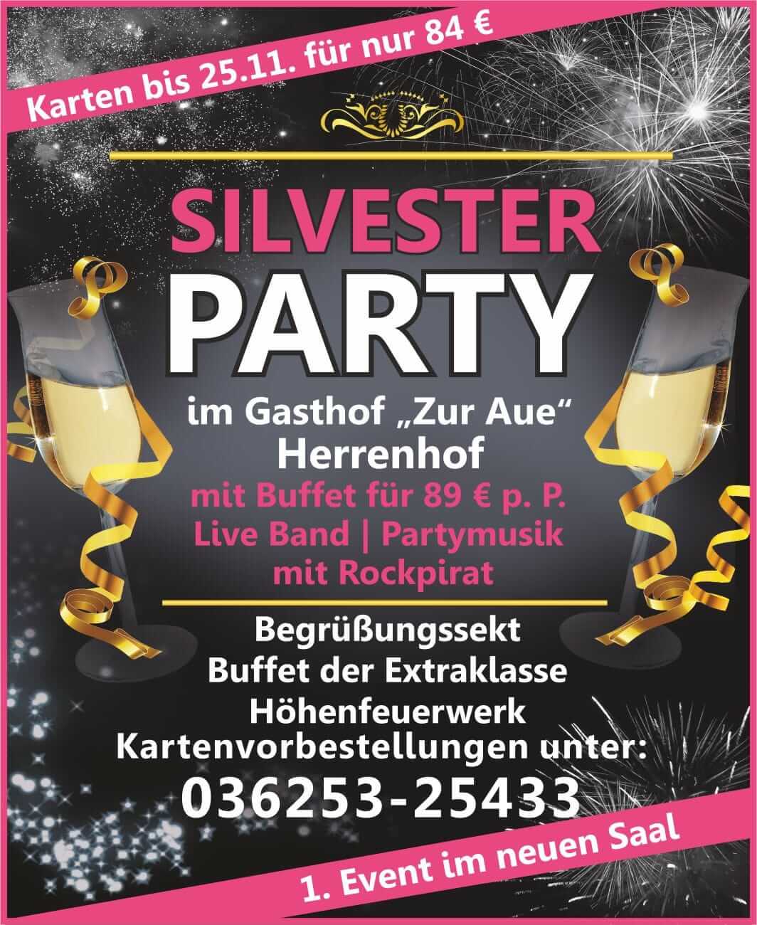 Silvester Party im Gasthof "Zur Aue" Herrenhof