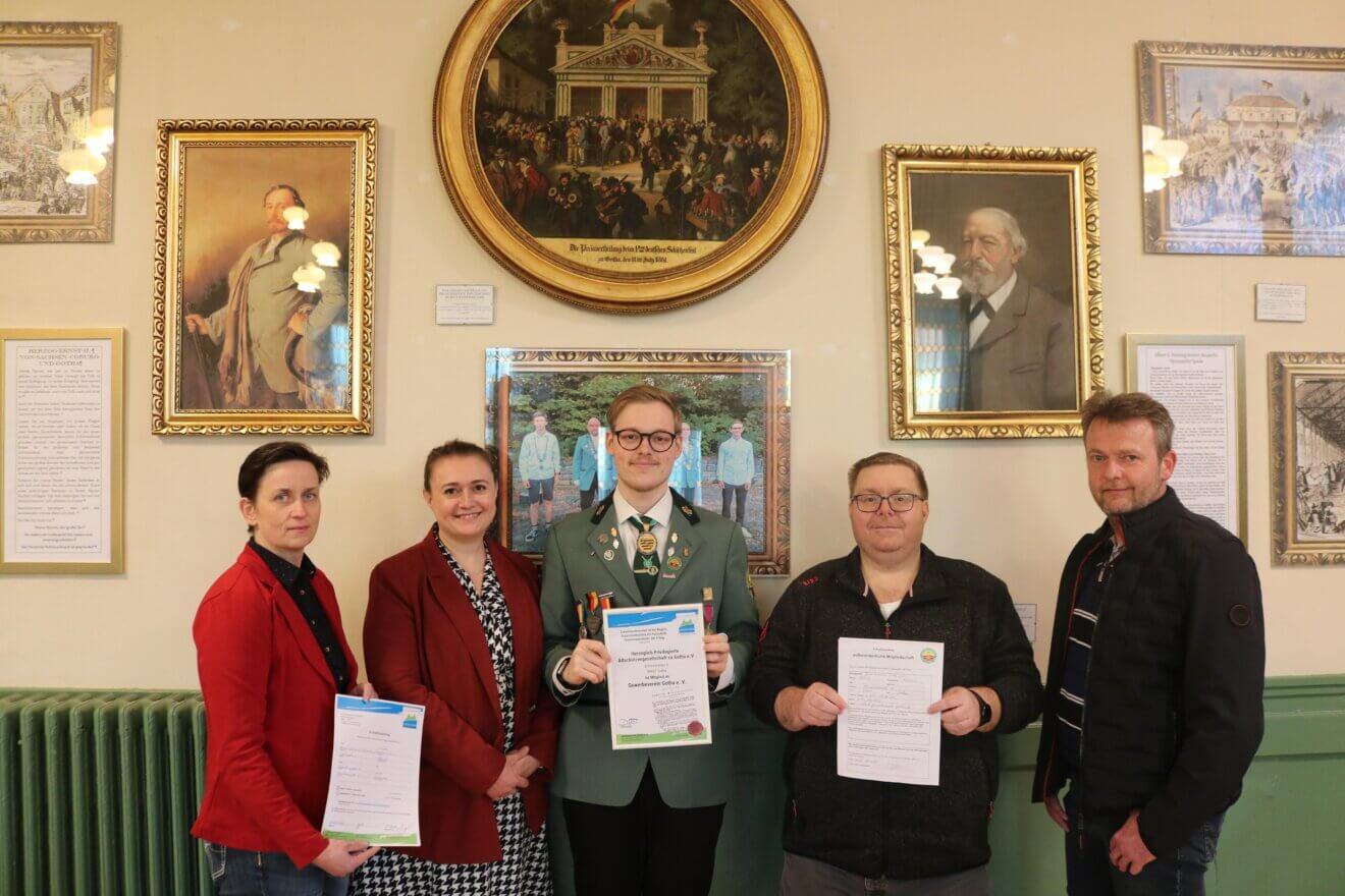 Vereinsvorstände des Gewerbeverein Gotha e. V. und Herzoglich privilegierte Altschützengesellschaft zu Gotha e. V.