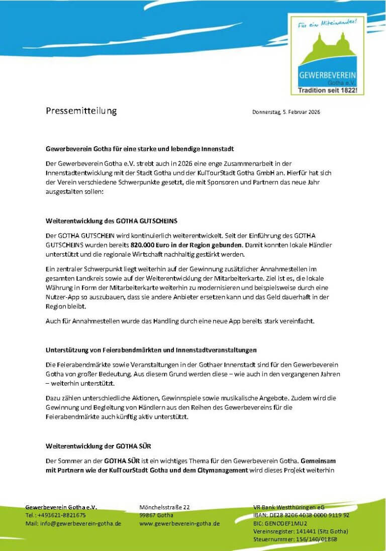 Pressemitteilung Innenstadt