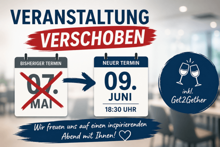 Veranstaltung verschoben!